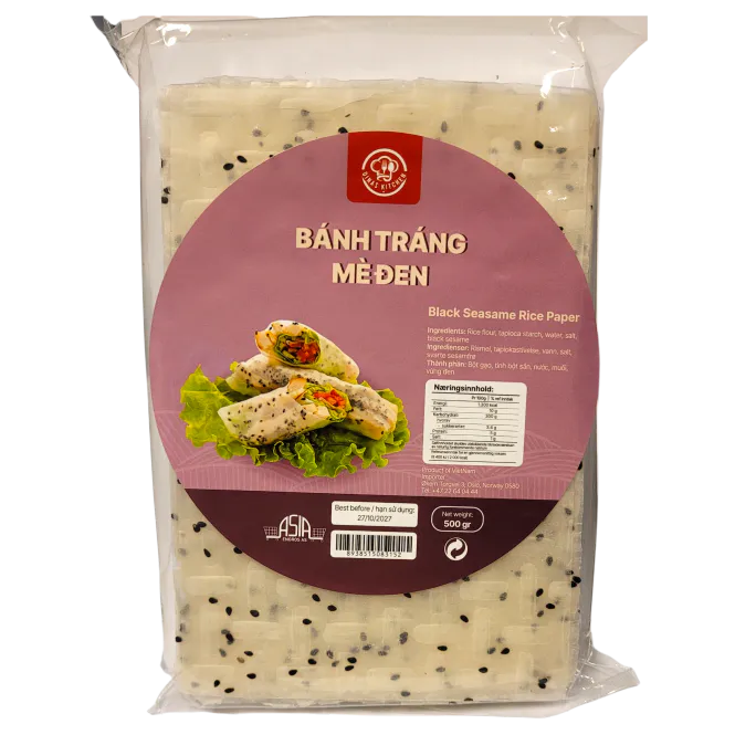 Hovedbilde BLACK SEASAME RICE PAPER - 500 GR